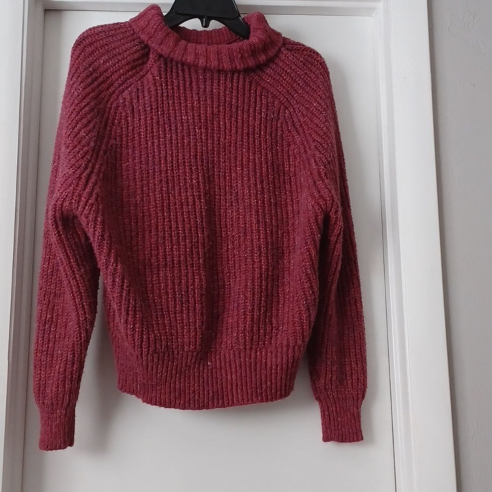 Time And Tru Maroon Knit Sweater - Picture 2 of 3